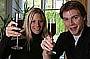 A couple having a good time after their long ride up to Mosquito Creek Winery