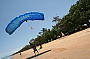 touchdown on the beach...