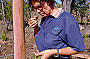 Smelling the gum leaves
