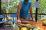 Digby showing a selection of our exotic fruits