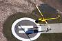 Landing on the helipad