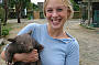 Cuddling a Wombat
