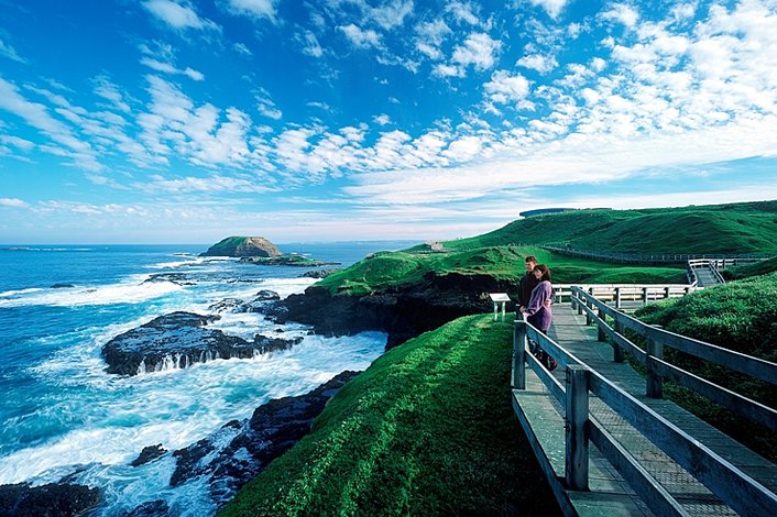 Wander the scenic coastline at the Nobbies