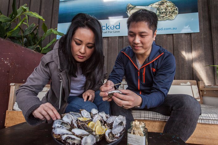 Freshly Shucked Oysters at Get Shucked Oysters