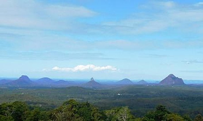 Glasshouse Mountains from Maleny