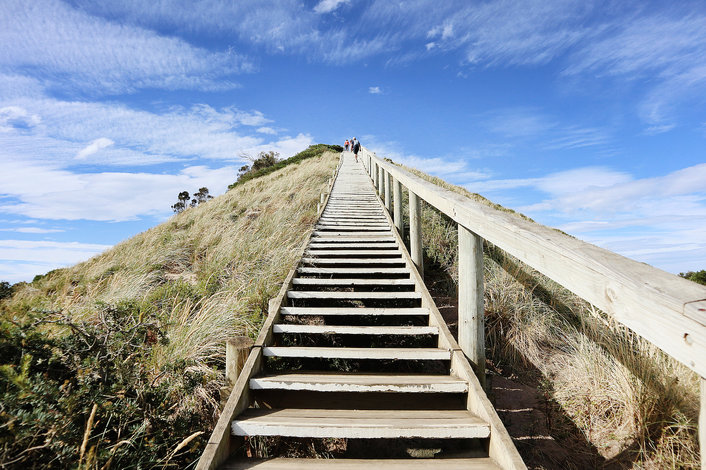 Stair way to the Iconic image of Truganini lookout. 