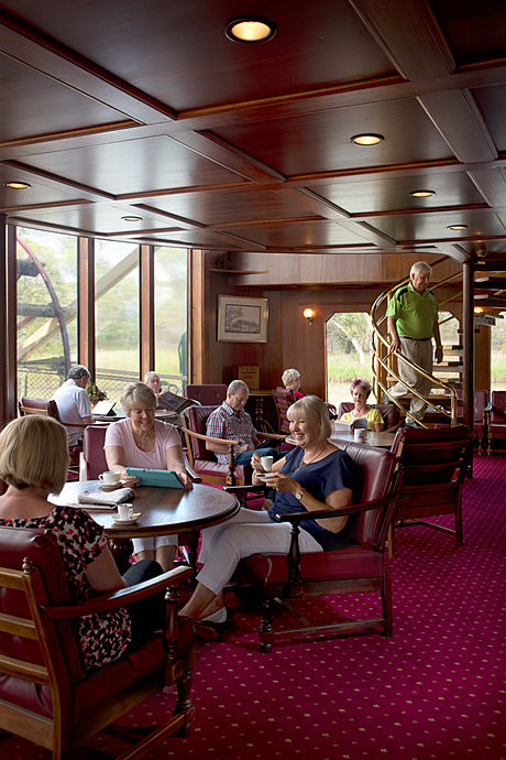 Relaxing in the Paddlewheel Lounge