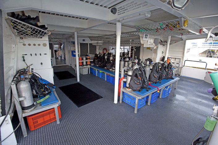 Dive deck ready for action