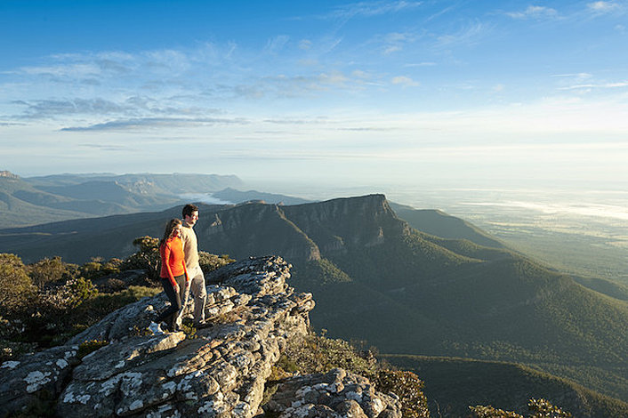 Looking out over the Grampians
