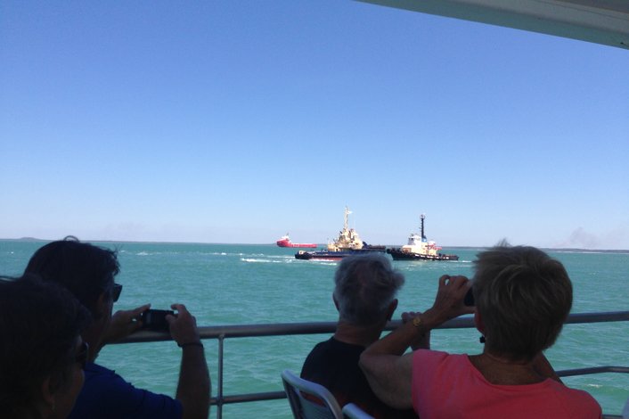 Watching tugs work in Darwin harbour