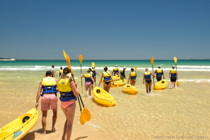 A typical winters day kayaking Noosa