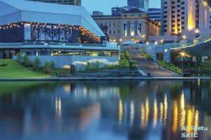 Torrens River Adelaide at night