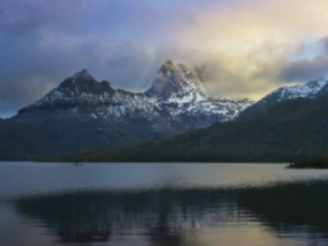 Clouds clearing in Cradle Mountain National Park