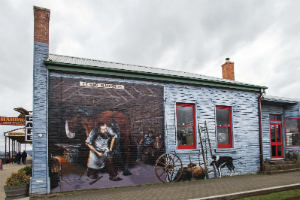 Mural of Farrier Sheffield Tasmania