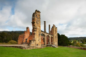 Convict era building ruins at Port Arthur