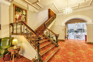 staircase in a heritage hotel 