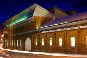 Old Woolstore Hotel at night
