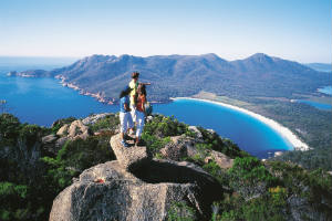 lookout over Wineglass Bay Tasmania