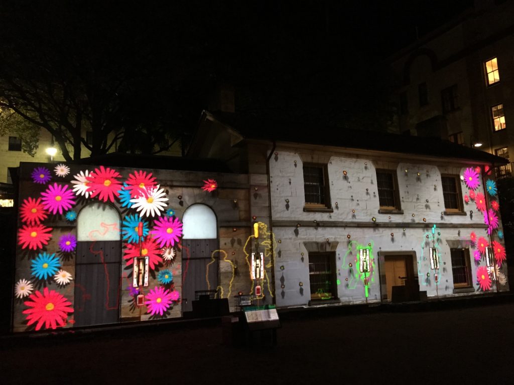 colourful building Vivid 2015