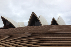 The stairs and sails of the Sydney Opera House