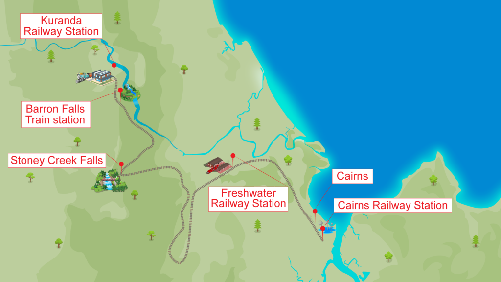 Great Ocean Road Tour one day including cafe and lunch Map by ToursToGo Pty