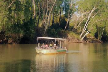 Small boat, big river, East Alligator Culture Cruise