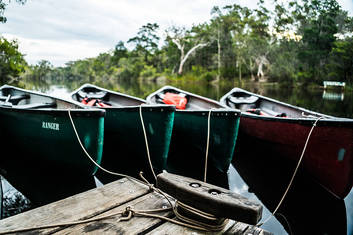 Canoes on the Everglades