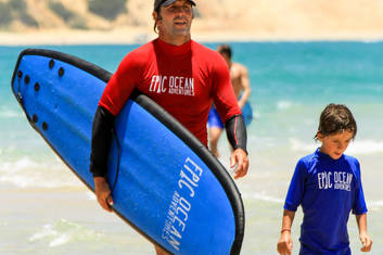An ideal location for family surf lessons