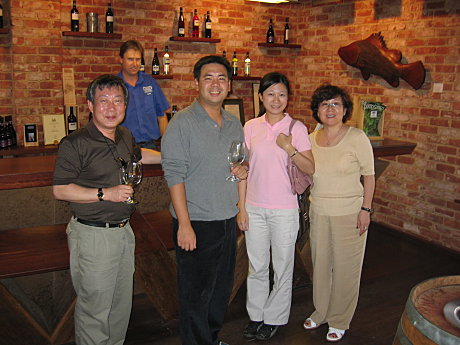 Clients at Wirra Wirra tasting the wares