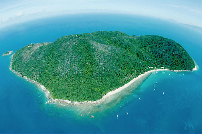 Aerial view of fitzroy island