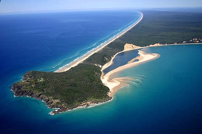 Aerial view of Fraser Island