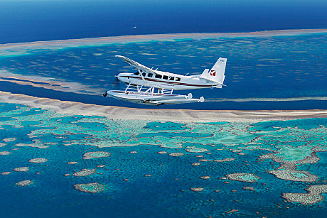 Air Whitsunday Seaplane over the Great Barrier Reef
