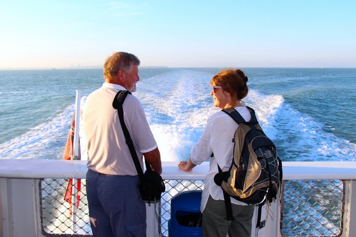 Looking out the back of the tiwi island ferry