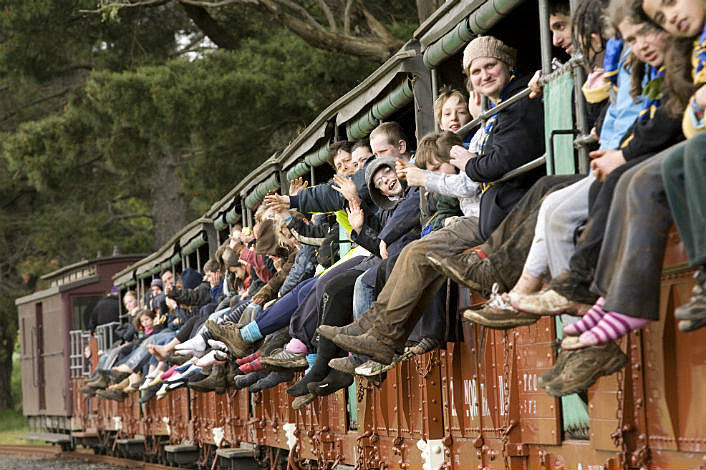 Passengers on Puffing Billy