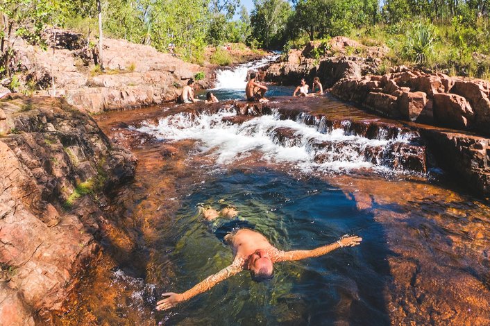 Relaxing at Buley Rockhole in Litchfield