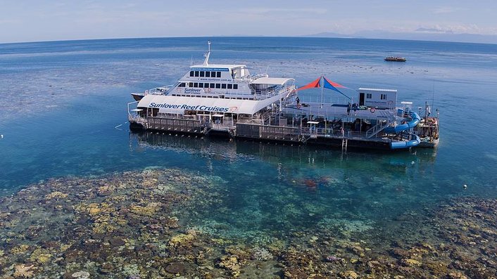 The Pontoon at Moore Reef near Cairns