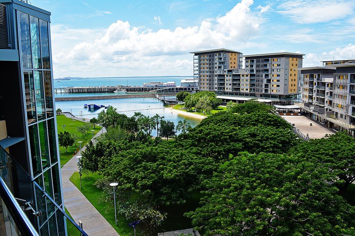 Modern new waterfront precinct