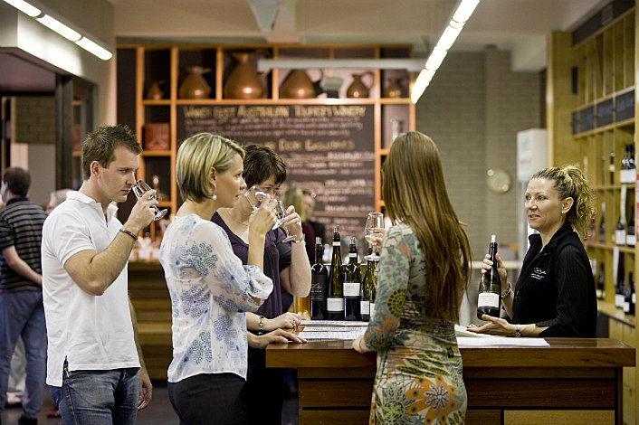 Wine tasting at the DeBortoli Cellar Door