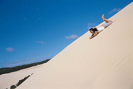 Try sand tobogganing