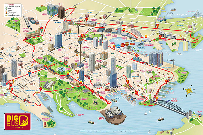 Sydney Circuit Example Route Map