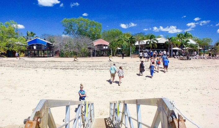 Arriving at Crab Claw Island Resort