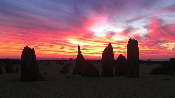 Pinnacles sunset