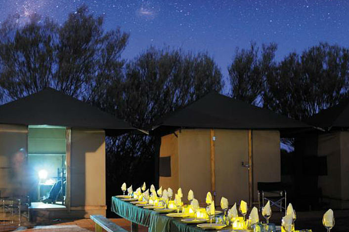starlight dining at Yalara, Uluru