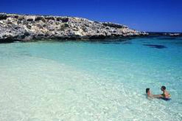 Swimming at Salmon Bay on Rottnest Island