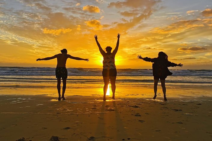 Sunrise on 75 mile beach