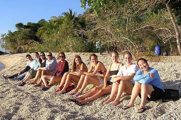 Tour group at Cape Tribulation