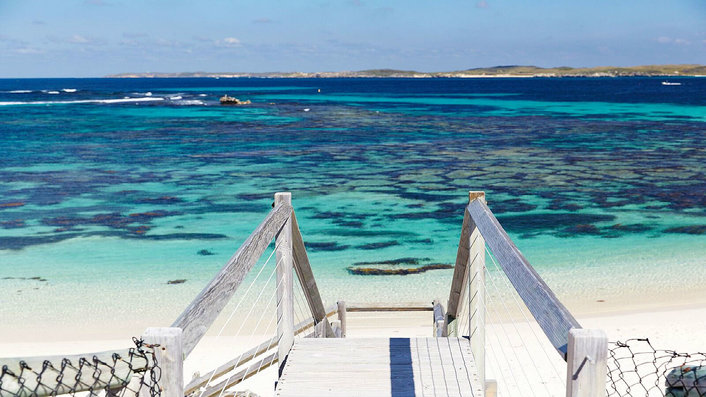 Stairs down to beach on Rottnest Island