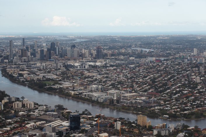 View of Brisbane City.