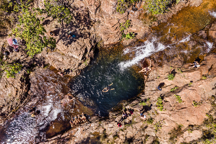 magnificient BUley Rockhole form the air