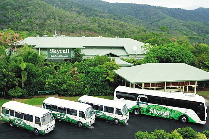 Skyrail's transfer vehicles